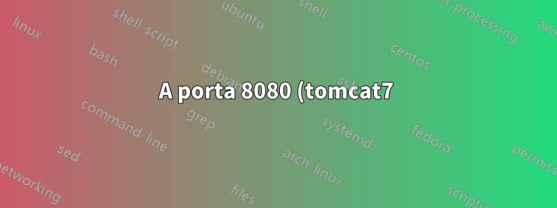 A porta 8080 (tomcat7) não se conecta de fora do computador localhost