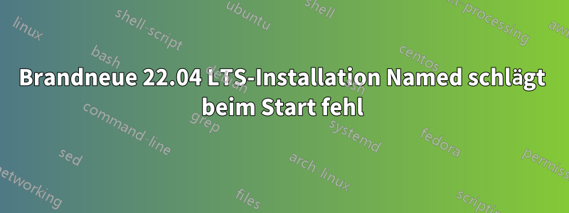 Brandneue 22.04 LTS-Installation Named schlägt beim Start fehl