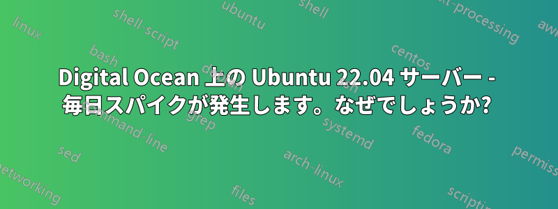 Digital Ocean 上の Ubuntu 22.04 サーバー - 毎日スパイクが発生します。なぜでしょうか?