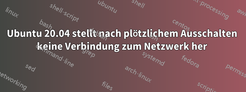 Ubuntu 20.04 stellt nach plötzlichem Ausschalten keine Verbindung zum Netzwerk her