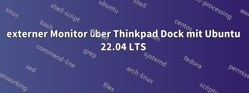 externer Monitor über Thinkpad Dock mit Ubuntu 22.04 LTS