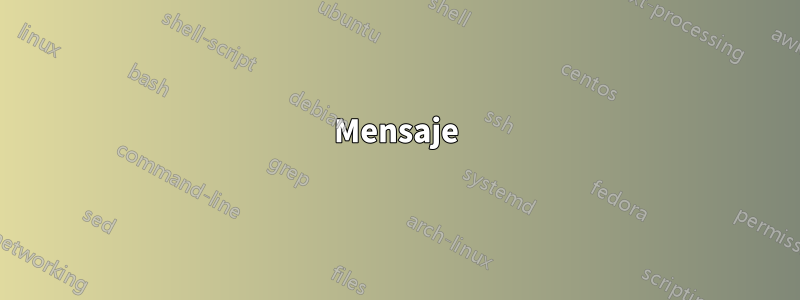 Mensaje