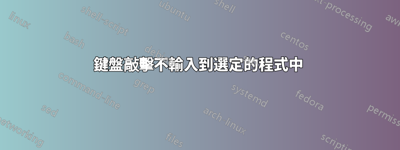 鍵盤敲擊不輸入到選定的程式中