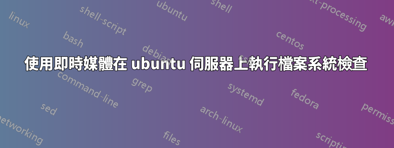 使用即時媒體在 ubuntu 伺服器上執行檔案系統檢查