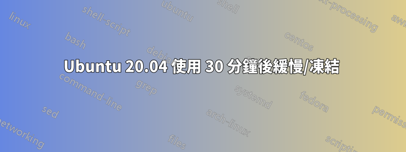 Ubuntu 20.04 使用 30 分鐘後緩慢/凍結