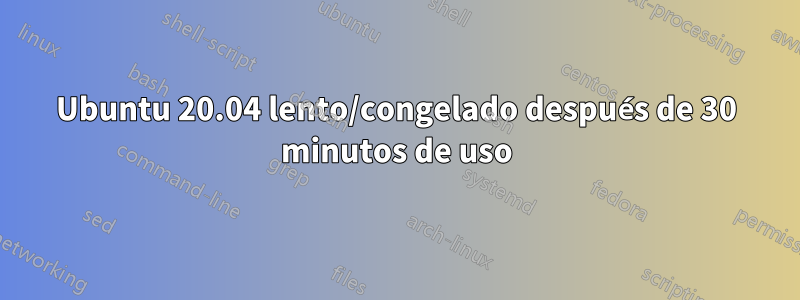 Ubuntu 20.04 lento/congelado después de 30 minutos de uso