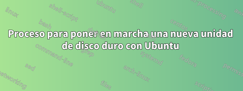 Proceso para poner en marcha una nueva unidad de disco duro con Ubuntu