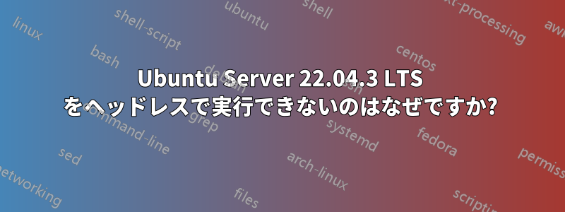 Ubuntu Server 22.04.3 LTS をヘッドレスで実行できないのはなぜですか?