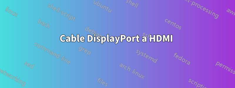 Cable DisplayPort a HDMI