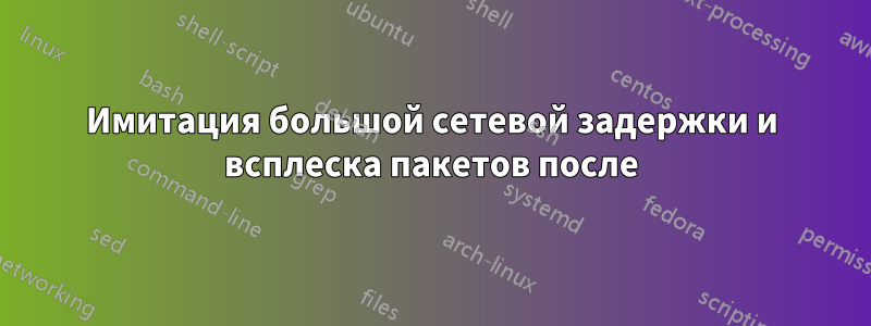 Имитация большой сетевой задержки и всплеска пакетов после