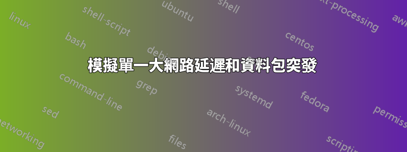 模擬單一大網路延遲和資料包突發
