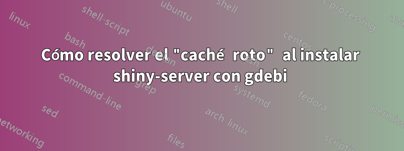 Cómo resolver el "caché roto" al instalar shiny-server con gdebi