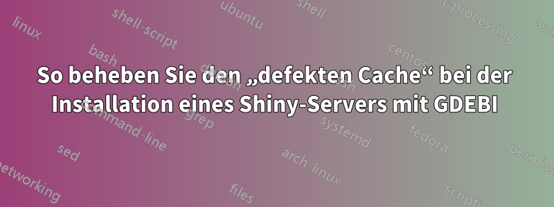So beheben Sie den „defekten Cache“ bei der Installation eines Shiny-Servers mit GDEBI