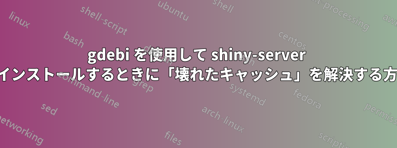 gdebi を使用して shiny-server をインストールするときに「壊れたキャッシュ」を解決する方法