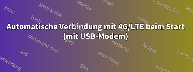 Automatische Verbindung mit 4G/LTE beim Start (mit USB-Modem)