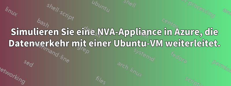 Simulieren Sie eine NVA-Appliance in Azure, die Datenverkehr mit einer Ubuntu-VM weiterleitet.