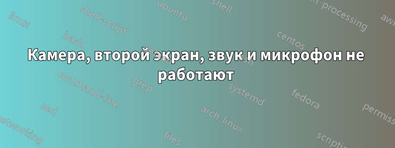 Камера, второй экран, звук и микрофон не работают