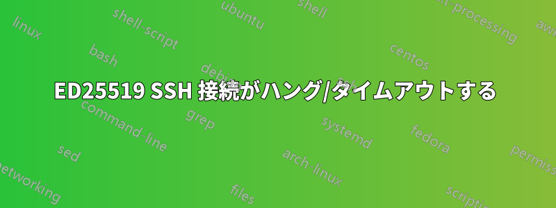 ED25519 SSH 接続がハング/タイムアウトする