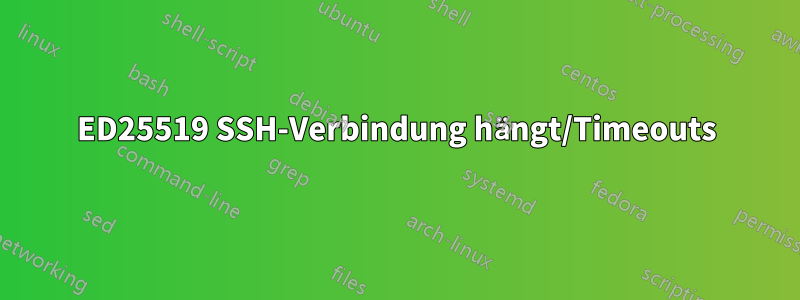 ED25519 SSH-Verbindung hängt/Timeouts
