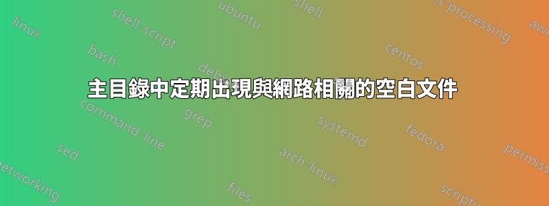 主目錄中定期出現與網路相關的空白文件