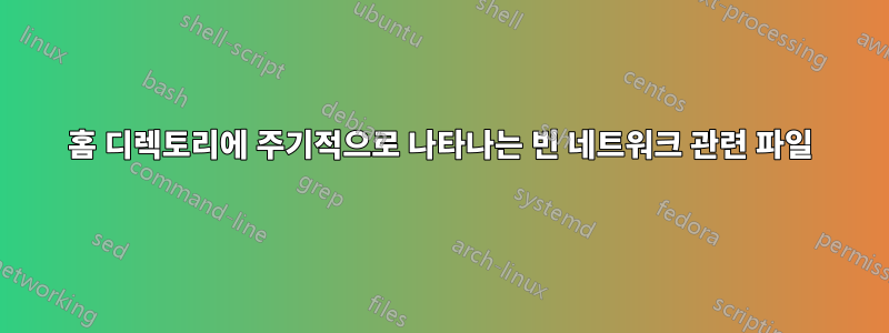 홈 디렉토리에 주기적으로 나타나는 빈 네트워크 관련 파일