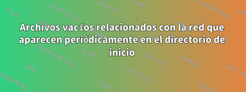 Archivos vacíos relacionados con la red que aparecen periódicamente en el directorio de inicio