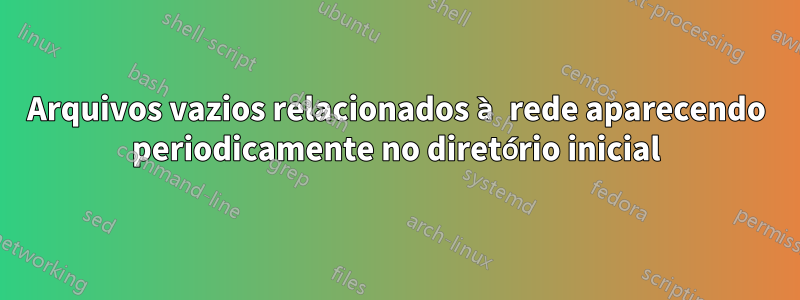 Arquivos vazios relacionados à rede aparecendo periodicamente no diretório inicial