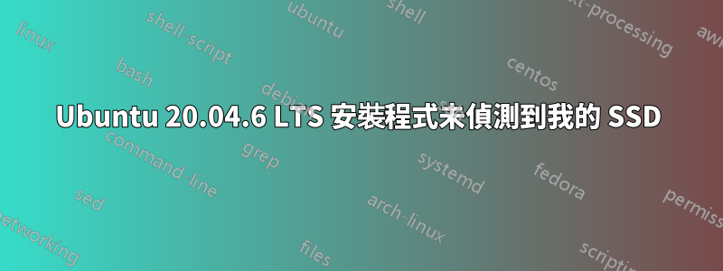 Ubuntu 20.04.6 LTS 安裝程式未偵測到我的 SSD