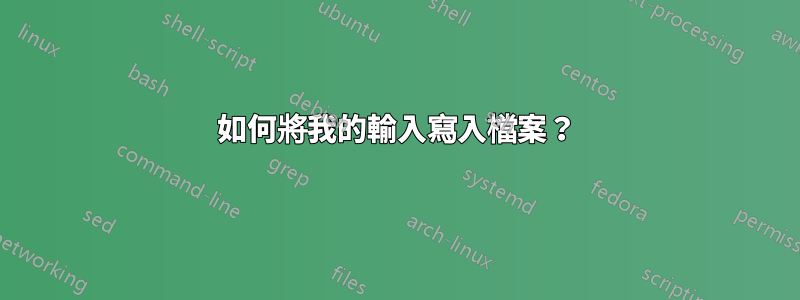 如何將我的輸入寫入檔案？