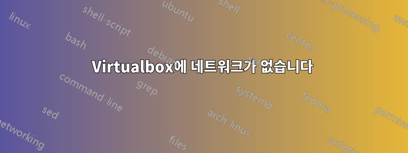 Virtualbox에 네트워크가 없습니다