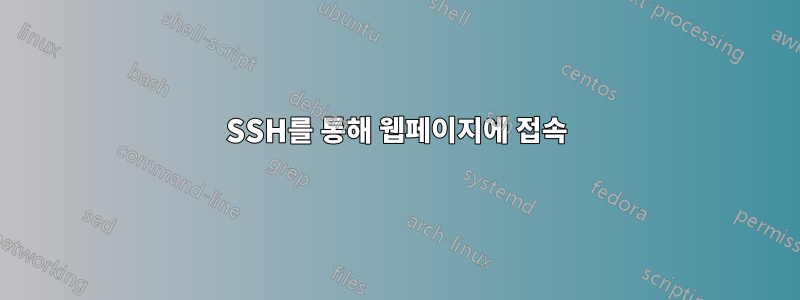 SSH를 통해 웹페이지에 접속