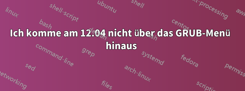 Ich komme am 12.04 nicht über das GRUB-Menü hinaus