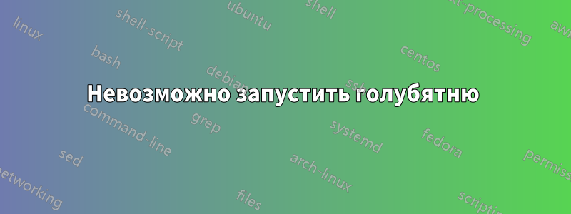 Невозможно запустить голубятню