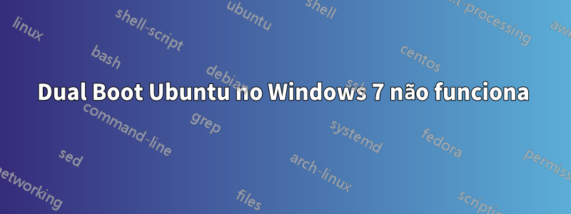 Dual Boot Ubuntu no Windows 7 não funciona