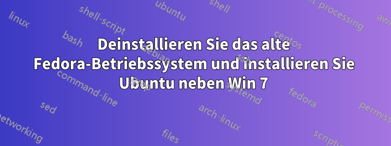 Deinstallieren Sie das alte Fedora-Betriebssystem und installieren Sie Ubuntu neben Win 7