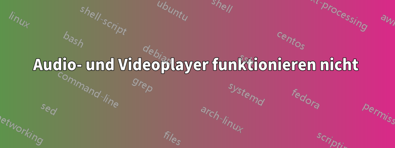 Audio- und Videoplayer funktionieren nicht