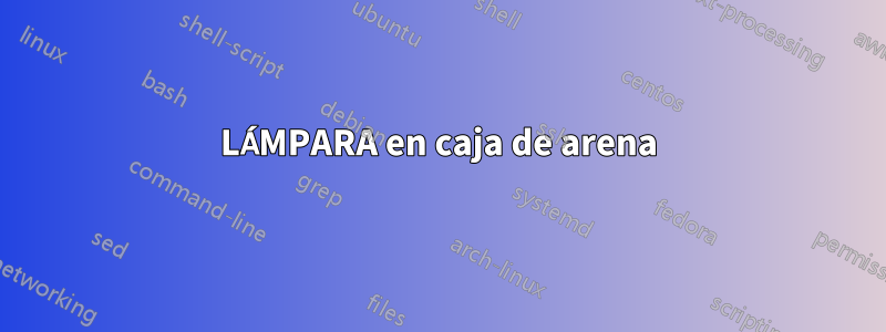 LÁMPARA en caja de arena