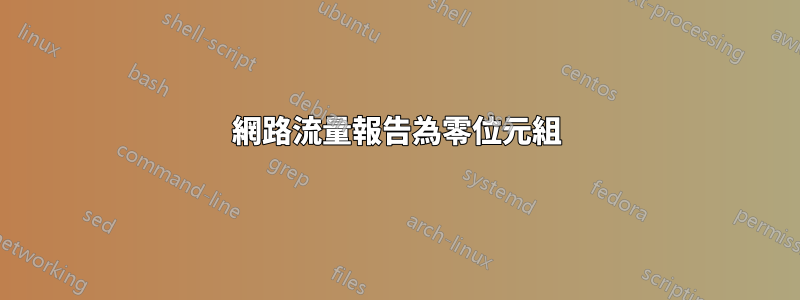 網路流量報告為零位元組