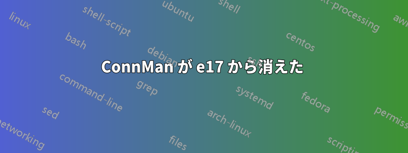 ConnMan が e17 から消えた