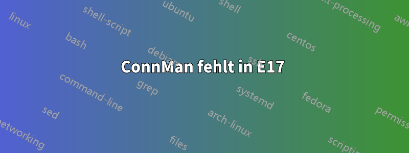 ConnMan fehlt in E17