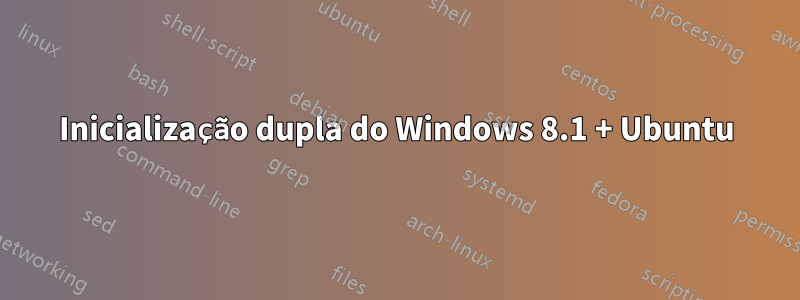 Inicialização dupla do Windows 8.1 + Ubuntu