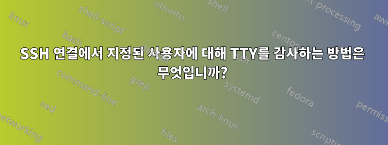 SSH 연결에서 지정된 사용자에 대해 TTY를 감사하는 방법은 무엇입니까?