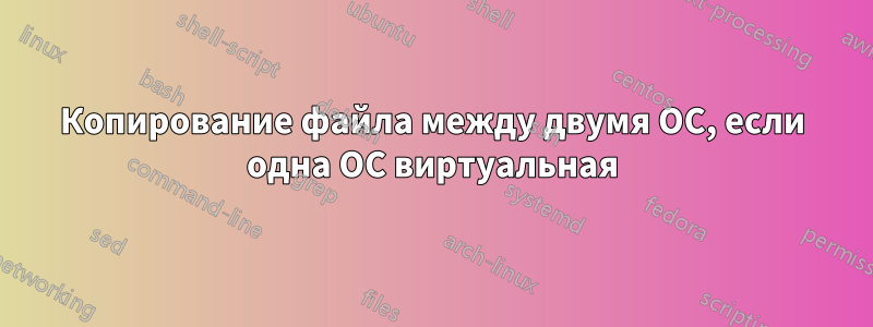 Копирование файла между двумя ОС, если одна ОС виртуальная