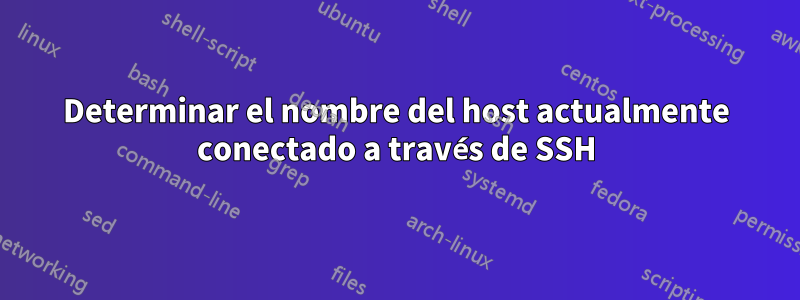 Determinar el nombre del host actualmente conectado a través de SSH