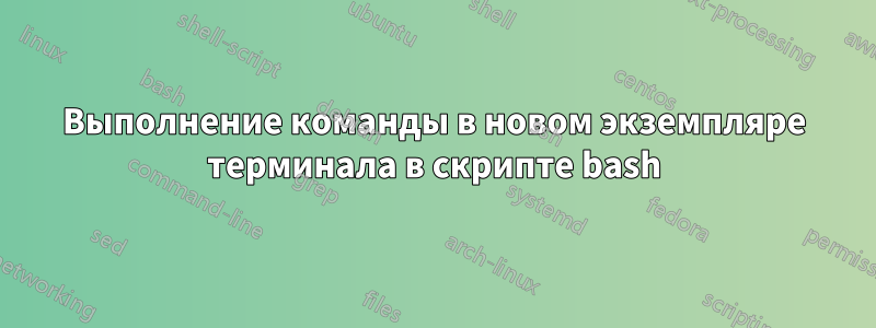 Выполнение команды в новом экземпляре терминала в скрипте bash