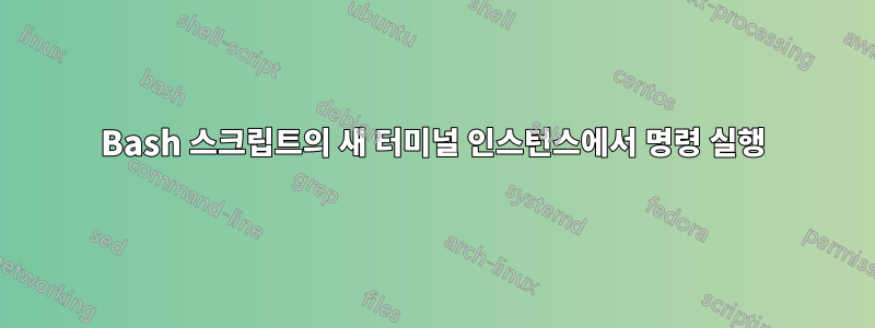 Bash 스크립트의 새 터미널 인스턴스에서 명령 실행