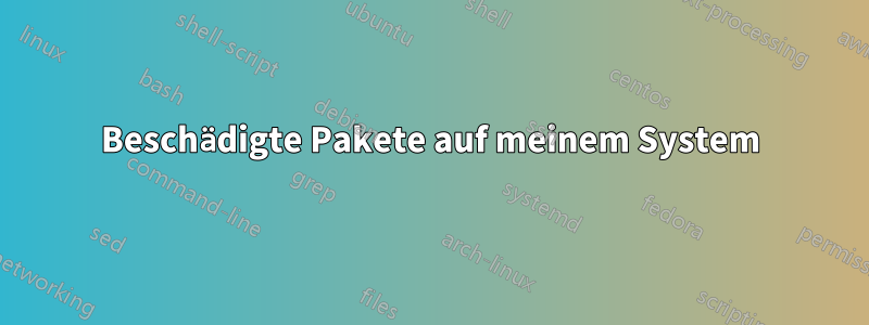 Beschädigte Pakete auf meinem System