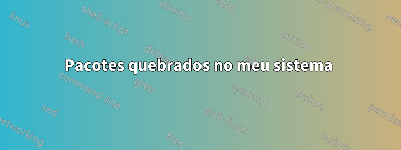 Pacotes quebrados no meu sistema