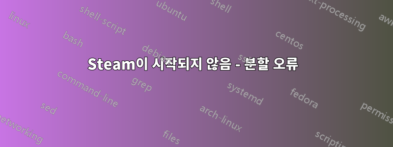 Steam이 시작되지 않음 - 분할 오류 