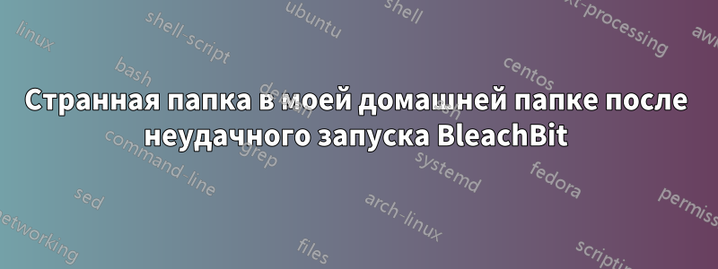 Странная папка в моей домашней папке после неудачного запуска BleachBit